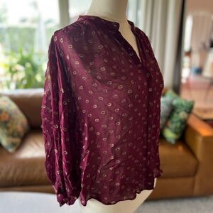 Moulinette Soeurs Purple & Metallic Blouse